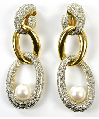 Lot 916 - VALENTINO; a pair of large circa 1980s vintage...