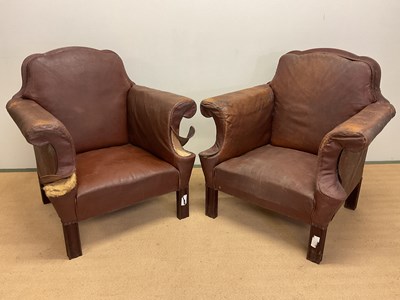 Lot 634 - A pair of early 20th century Swedish leather...