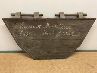 Lot 592 - An early 20th century wooden lock gate flap,...