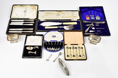 Lot 2350 - JAMES DIXON & SONS; a cased set of six George...