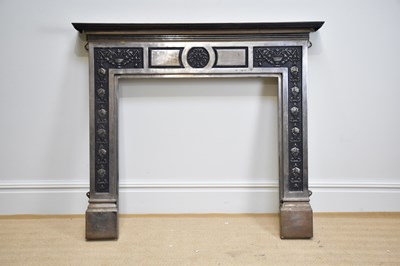 Lot 1218 - A Victorian cast metal fire surround with...