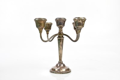 Lot 2457 - An Elizabeth II hallmarked silver five light...
