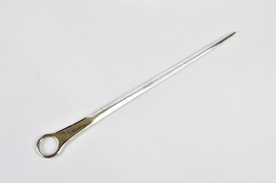 Lot 2132 - A George III silver meat skewer, London 1808,...