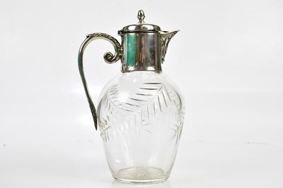 Lot 2096 - An Edwardian hallmarked silver mounted glass...