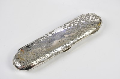 Lot 2139 - A Victorian hallmarked silver spectacles case...