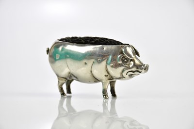 Lot 2127 - ADIE & LOVEKIN; a hallmarked silver pig pin...