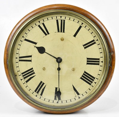 Lot 1516 - A 19th century mahogany wall clock, the...
