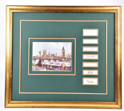 Lot 1716 - A UK Prime Ministers montage of signatures...
