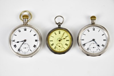 Lot 684 - A hallmarked silver crown wind open face...