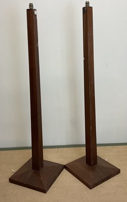 Lot 537 - A pair of wooden Art Deco floor lamps on...