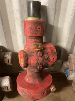 Lot 574 - Two wooden casting patterns for brass valves,...
