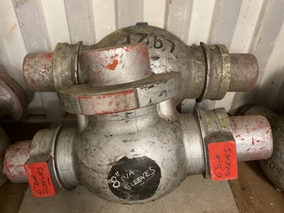 Lot 576 - Two wooden casting patterns for brass valves,...