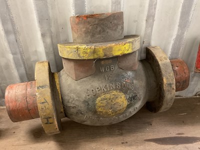 Lot 582 - A wooden casting pattern for brass valves,...