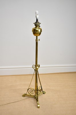 Lot 1557 - An early 20th century brass telescopic oil...