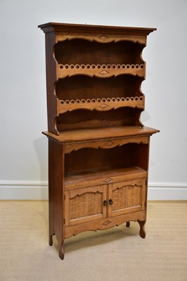 Lot 1126 - A reproduction oak dresser, the moulded...
