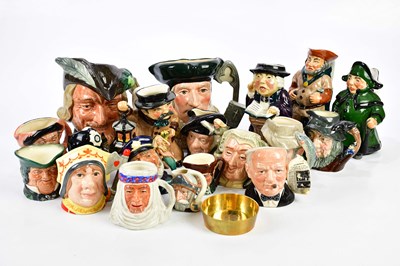 Lot 2691 - ROYAL DOULTON; two large size character jugs,...