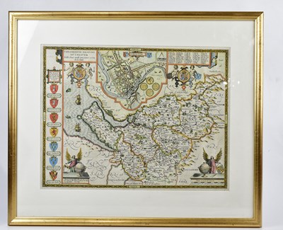 Lot 1744 - JOHN SPEED; a 17th century hand coloured map...