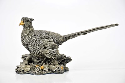 Lot 2420 - A filled sterling silver model of a pheasant...