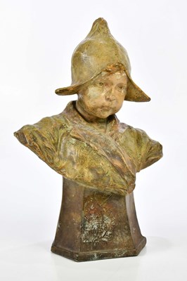 Lot 2520 - IN THE MANNER OF GOLDSCHEIDER; a glazed...
