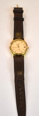 Lot 1300 - OMEGA; a gentleman's gold plated DeVille...