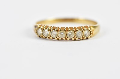 Lot 257 - A 9ct yellow gold dress half eternity ring,...