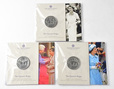 Lot 926 - THE ROYAL MINT; three 'The Queen's Reign 2022...