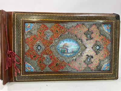 Lot 504 - A well detailed Persian photograph album with...