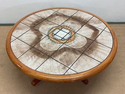 Lot 641 - H M SOFABORDE; a 1970s Danish teak circular...