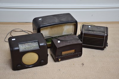 Lot 1270 - A group of four bakelite vintage radios...