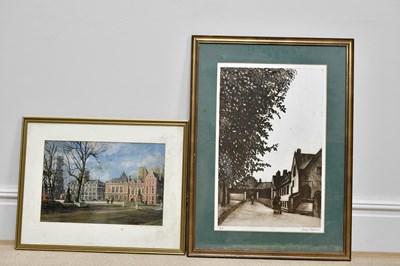 Lot 1601 - GEORGE CHAPMAN; etching, rural street with...