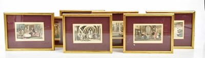 Lot 1602 - Eight early 19th century hand coloured...
