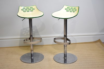 Lot 1155 - A pair of ‘Jam’ design chrome and plastic...