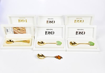 Lot 2123 - ROBBE & BERKING; a set of seven 'Jahreslöffel'...