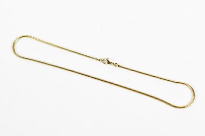 Lot 403 - A 9ct yellow gold Brazilian link chain, length...