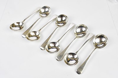 Lot 2241 - A set of eight George V hallmarked silver Old...
