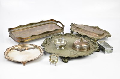 Lot 2013 - A 19th century silver plated salver, with a...