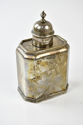Lot 2108 - CARRINGTON & CO; a hallmarked silver tea caddy...