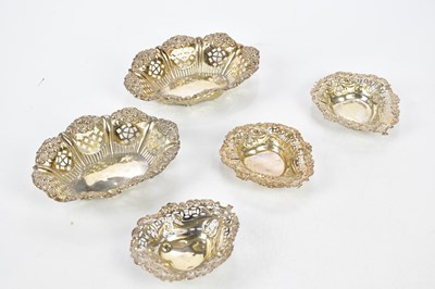 Lot 2140 - Three hallmarked silver pierced heart shaped...