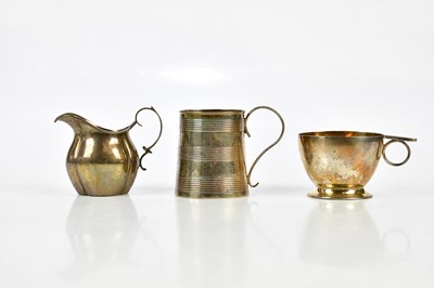 Lot 2141 - A George III hallmarked silver christening can,...