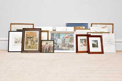 Lot 1598 - A collection of various pictures and prints to...
