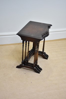Lot 1078 - A nest of three occasional tables, tallest 56cm.