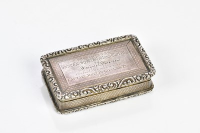Lot 2106 - A Victorian hallmarked silver snuff box, the...