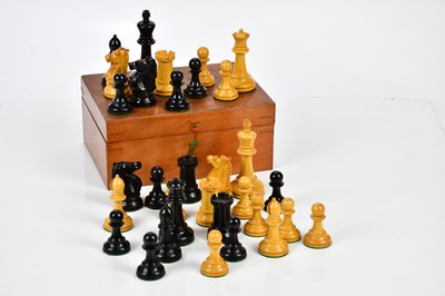 Lot 1360 - JAQUES; a Staunton pattern chess set, two...