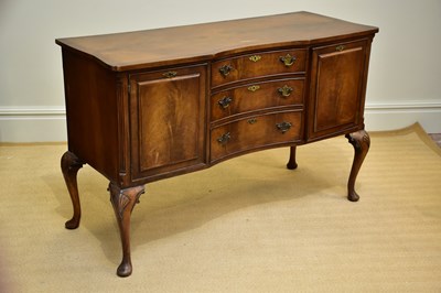 Lot 1081 - An early 20th century walnut sideboard, with...