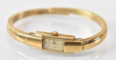 Lot 1646 - A 9ct yellow gold lady's wristwatch, diameter...