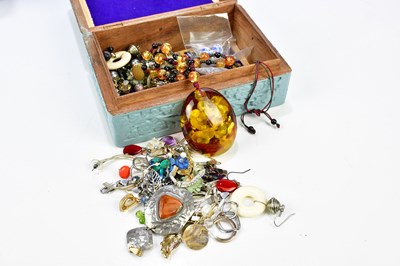Lot 503 - A group of costume jewellery, including an...