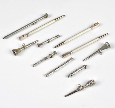 Lot 1346 - HUTLER & CO; a Victorian propelling pencil...