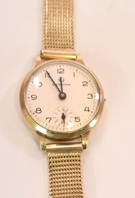 Lot 1294 - CERTINA; a lady's vintage 9ct yellow gold...