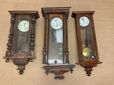 Lot 534 - Three wall clocks, (all af).