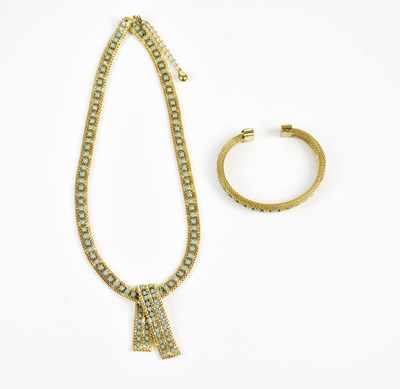 Lot 2469 - A decorative Eastern necklace and bangle set...